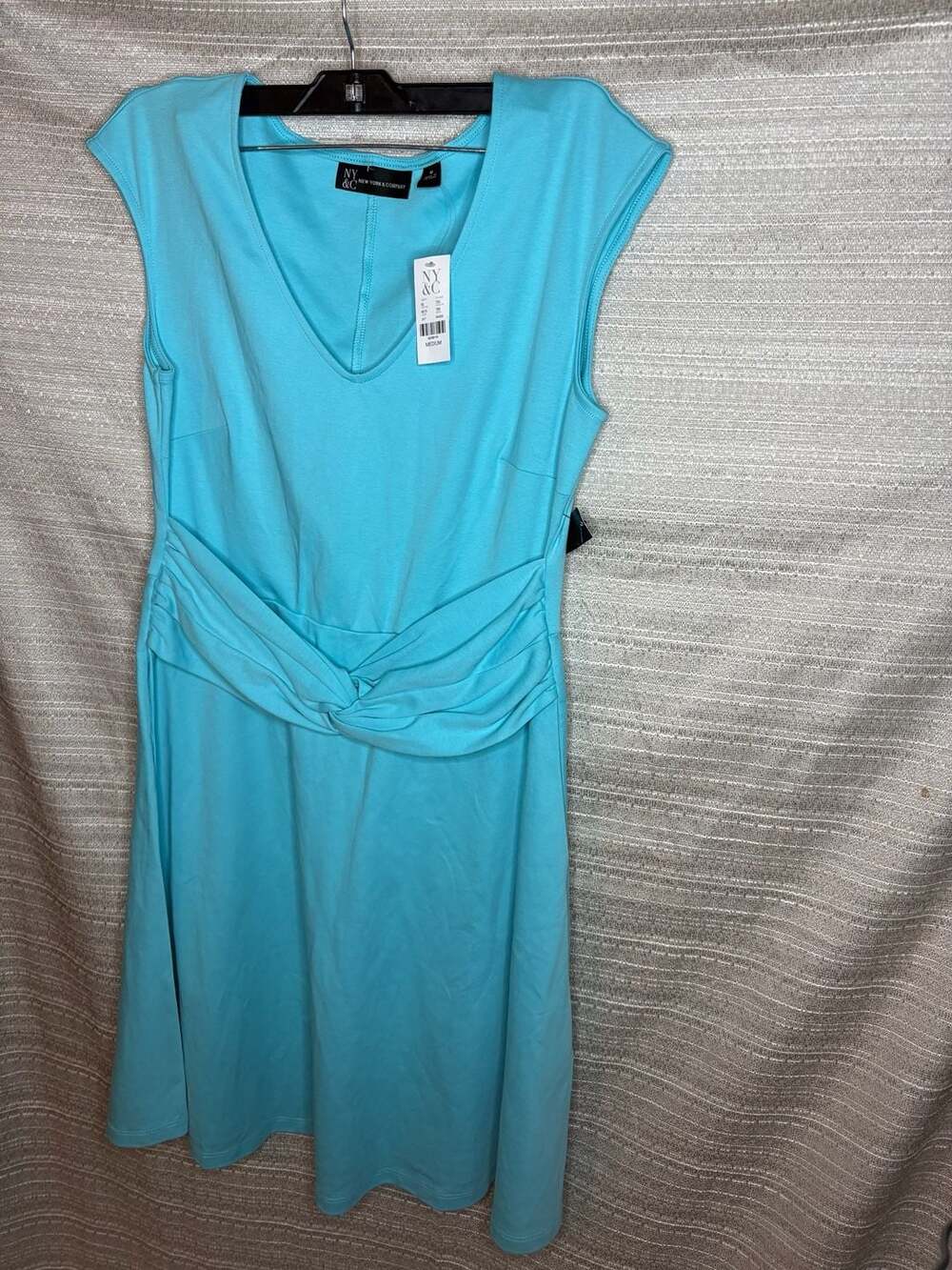 New York & Company Sleeveless Twist-Waist V-Neck Dress